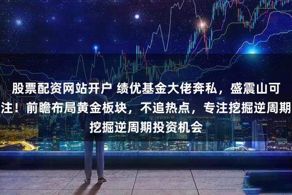 股票配资网站开户 绩优基金大佬奔私，盛震山可平替引关注！前瞻布局黄金板块，不追热点，专注挖掘逆周期投资机会